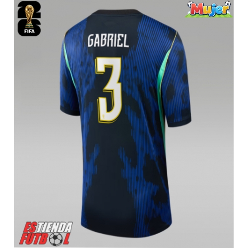 Brasil Gabriel Magalhaes #3 Segunda Equipación Mujer Mundial 2026 Manga Corta